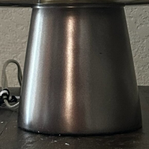 NWT Dusk Dawn Smoked Glass Drum Table Lamp Nordic Style - Picture 5 of 6